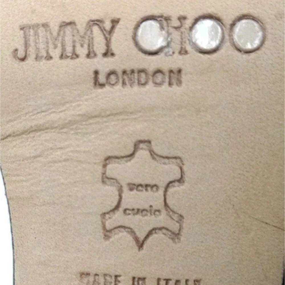 Vintage Jimmy Choo Heeled Sandals Women's Size 36.5 Shoes Brown